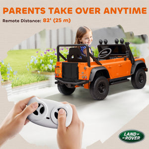 Qaba Land Rover Licensed Kids Ride on Truck with Remote Control, Spring Suspension, LED Lights, 3 Speed for Ages 3-5