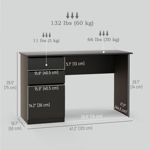 Modern Computer Desk, Home Office Desk for Study, Writing Workstation with Storage Drawer and Cabinet for – view 9