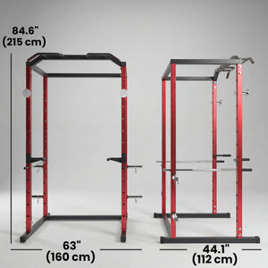 Soozier Power Cage, 1000 lbs Capacity Power Rack with Adjustable Height, Squat Rack for Home Gym Strength Training