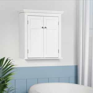 Bathroom Cabinet, Medicine Cabinet, Over Toilet Storage Cabinet with Adjustable Shelves for Entryway, White