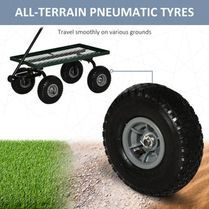 Heavy Duty Garden Wagon Cart with 10" Wheels, 330 lbs Capacity, for Garden, Beach, Lawn, Black – view 4