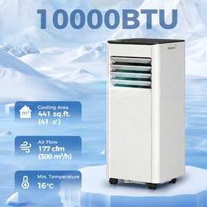 10000 BTU Portable Air Conditioner, AC Unit with Dehumidifier, Fan, WiFi Voice Remote Control, for Room up to 441 Sq. ft