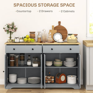 Modern Sideboard, Buffet Cabinet with Storage Drawers, Adjustable Shelves for Living Room, Dining Room, Entryway, Grey