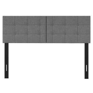 Upholstered Headboard with Adjustable Width for Full/Queen Size Beds-Dark Gray view 4
