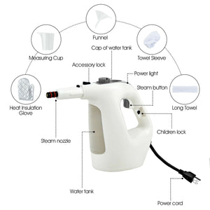 1400W Handheld Steam Cleaner with 14-Piece Accessory Kit and Child Lock-Gray view 8