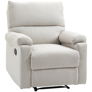 Recliner Chair, Manual Reclining Chair with Footrest, Padded Seat for Living Room, Bedroom, Study, Dark Grey – view 8
