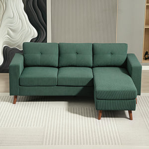 Sectional Sofa with Changeable Chaise Lounge, 3 Seat L-Shaped Small Space Sofa – view 20
