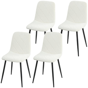Dining Chairs Set of 4, Upholstered Dining Room Chairs with Steel Legs – view 8