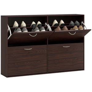 Flip Down Shoe Storage, Multi Cabinet, Wooden Shoe Rack, Entryway Shelf, 4 Drawer Organizer