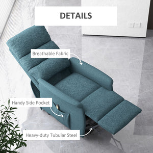 Lift Chair for Elderly, Power Chair Recliner with Remote Control, Side Pockets for Living Room, Blue – view 5