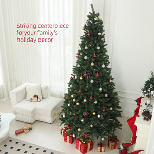6ft Artificial Christmas Trees with Auto Open and Steel Base, Green – view 17