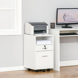 2 Drawer Filing Cabinet with Lock, Vertical File Cabinet with Wheels, Mobile Office Cabinet for A4 – view 10