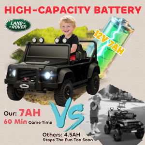 Qaba Land Rover Licensed Kids Ride on Truck with Remote Control, Spring Suspension, LED Lights, 3 Speed for Ages 3-5