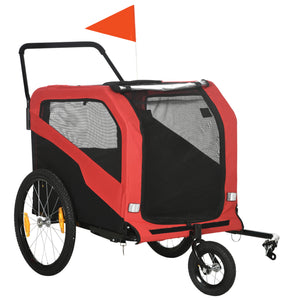 Aosom 2-in-1 Dog Bike Trailer for Large Dogs