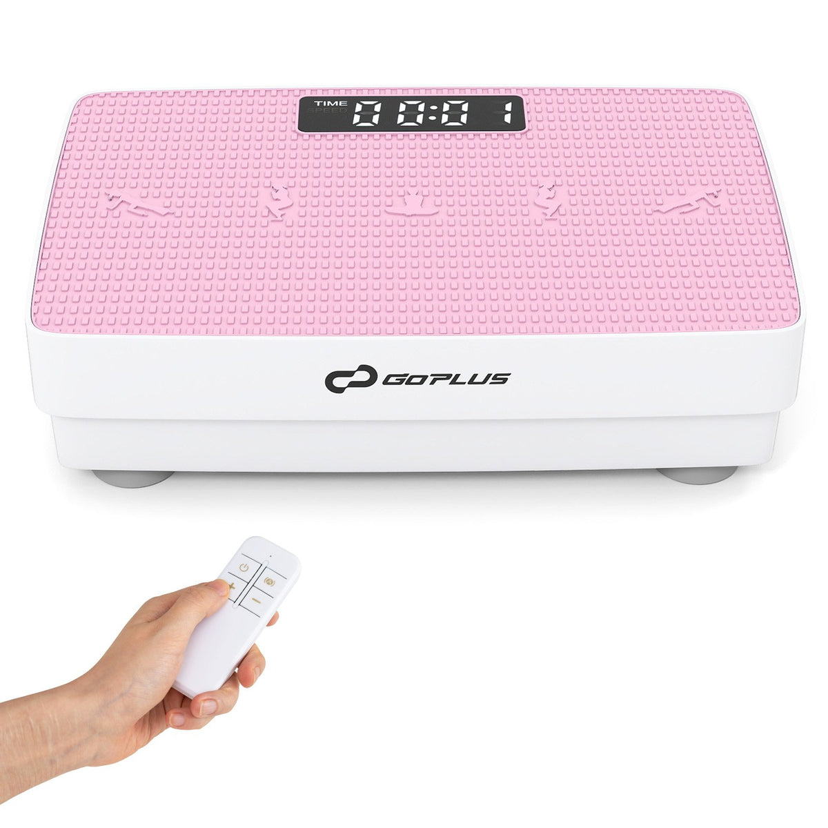 Vibration Plate Exercise Machine with Gravity Sensor and Remote Control for Home Gym-Pink view 2
