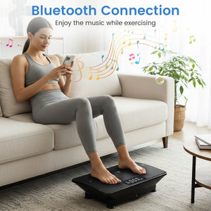 Vibration Plate Exercise Machine with Gravity Sensor for Home-Black view 2