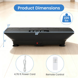Vibration Plate Exercise Machine with Gravity Sensor for Home-Black view 4
