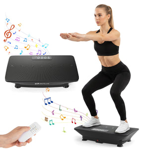 Vibration Plate Exercise Machine with Gravity Sensor for Home-Black view 6