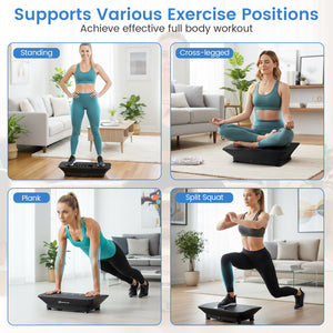 Vibration Plate Exercise Machine with Gravity Sensor for Home-Black view 9