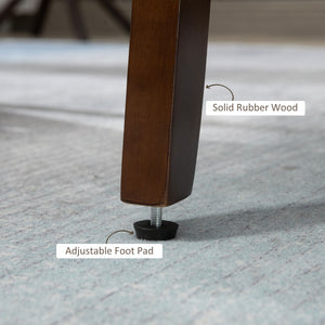 Accent Chairs with Cushioned Seat, Upholstered Linen-Feel Armchair with Adjustable Feet for Bedroom – view 26