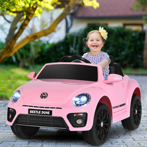 Volkswagen Beetle Kids Electric Ride On Car with Remote Control-Pink view 3