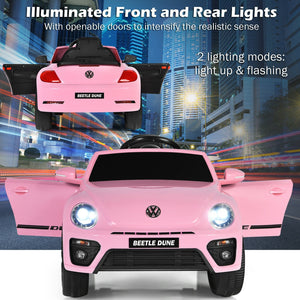 Volkswagen Beetle Kids Electric Ride On Car with Remote Control-Pink view 6