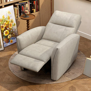 Power Recliner Chair, Dyed Fabric (Like Leathaire) Upholstered Recliner Chair with USB Ports, Footrest – view 7