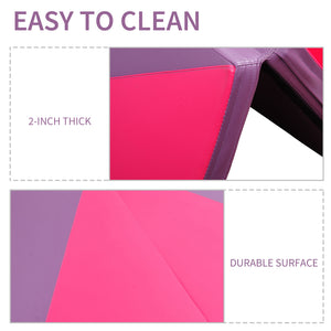 Soozier 4'x10'x2" Folding Gymnastics Tumbling Mat, Exercise Mat with Carrying Handles for Yoga, MMA, Martial Arts