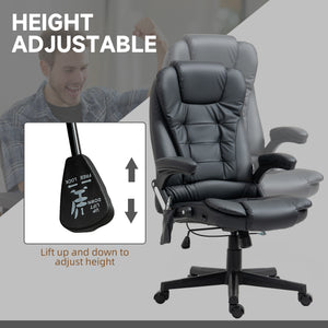 Executive Massage Chairs Heated High Back Reclining Office Chair Swivel Leather Adjustable Vibrating – view 4