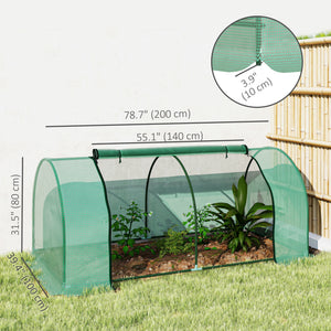 8' x 3' x 2.6' Mini Greenhouse Portable Hot House for Plants with Zippered Doors for Outdoor, Indoor – view 9
