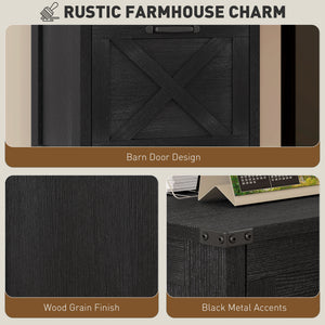 Vertical Filing Cabinet with 2 Drawers, Rustic Farmhouse Office Storage Cabinet for A4, Letter Size – view 3