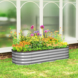 4.9 x 2 x 1ft Galvanized Raised Garden Bed Kit, Metal Planter Box with Safety Edging, Black – view 28