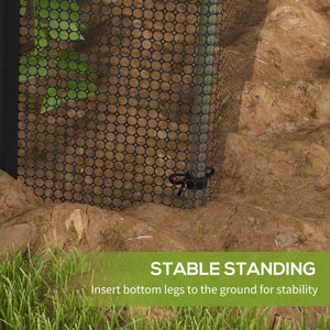 Galvanized Steel Crop Cage, Plant Protection Tent with Zippered Door, 4' x 4', Black – view 20