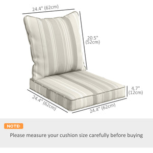 Seat Cushion Back Pillows Replacement Set of 2, Patio Chair Cushions Set for Indoor Outdoor, Blue – view 23