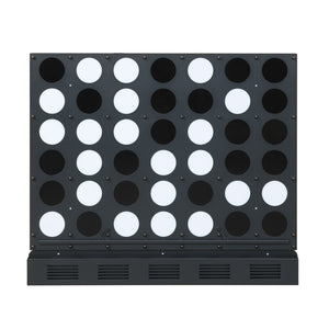 Wall-mounted Metal Connect-4 Game with Acrylic Discs-Black