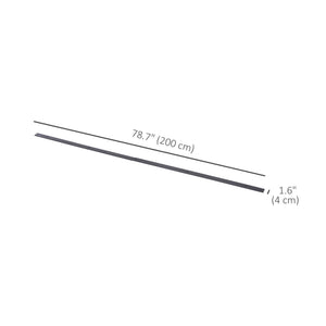 6.6FT Sliding Barn Door Track Kit, Heavy Duty Barn Door Hardware Kit, Fit 39" Wide Door Panel (J Shape Hanger), Brown