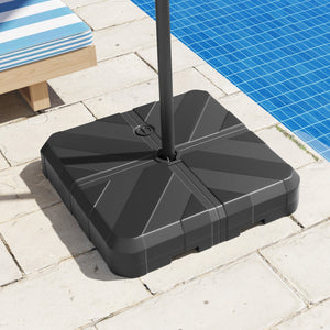 Weighted Offset Umbrella Base with Cross Bracket and Cut-out Handles view 2