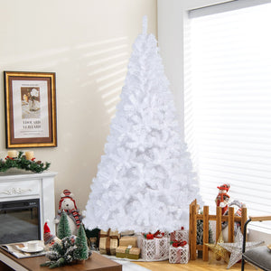 7 ft White Christmas Tree with Solid Metal Stand-7 ft view 7