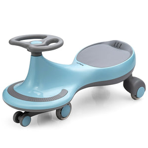 Wiggle Car Ride-on Toy with Flashing Wheels-Blue view 4