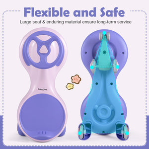 Wiggle Car Ride-on Toy with Flashing Wheels-Purple view 7