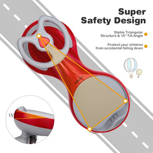 Wiggle Car Ride-on Toy with Flashing Wheels-Red view 9