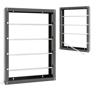 Wire Spool Rack with 4 Rods for Electrical Industrial and Retail Use-Gray
