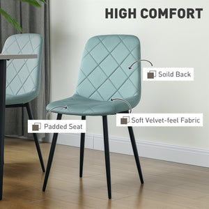 Dining Chairs Set of 4, Upholstered Dining Room Chairs with Steel Legs – view 17