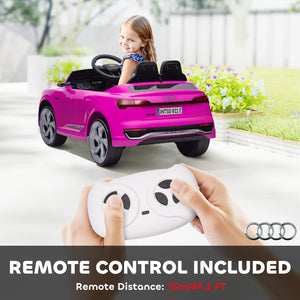 Qaba 12V Battery Powered Kids Electric Car, Audi Q8 etron Sportback Licensed Ride on Car w/ Remote Control