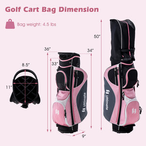 Women's Complete Golf Club Set Right Hand with Rain Hood-Pink view 4