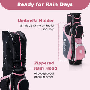 Women's Complete Golf Club Set Right Hand with Rain Hood-Pink view 6