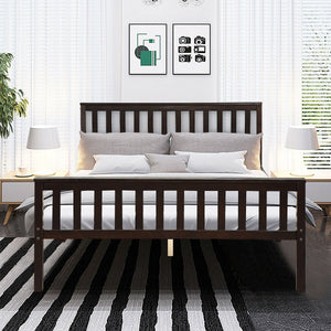 Wood Bed Frame Support Platform with Headboard and Footboard view 3
