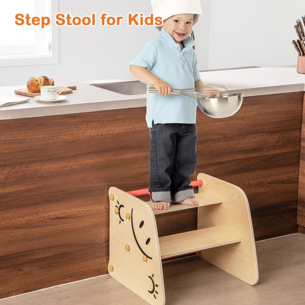 Wooden Climbing Toy Triangle Climber Set with Seesaw-Multicolor view 2