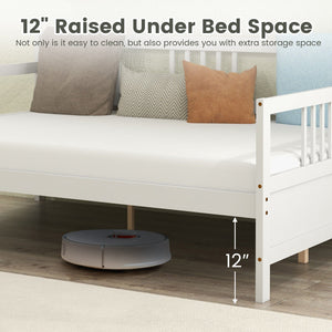 Full Size Daybed Frame with Guardrails-White view 9