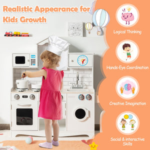 Wooden Kids Kitchen with Washing Machine view 6